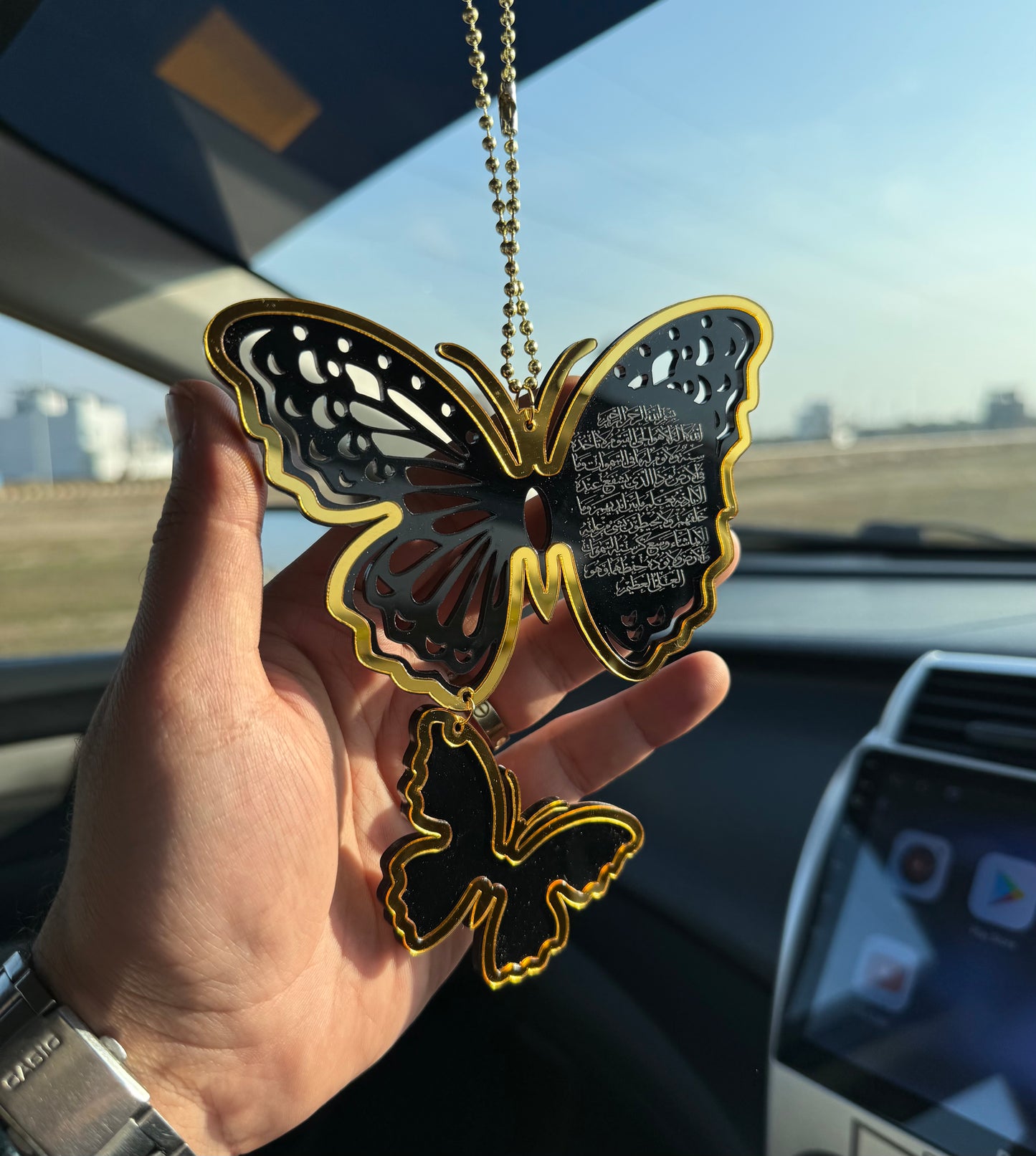 Double Butterfly Car Hanging