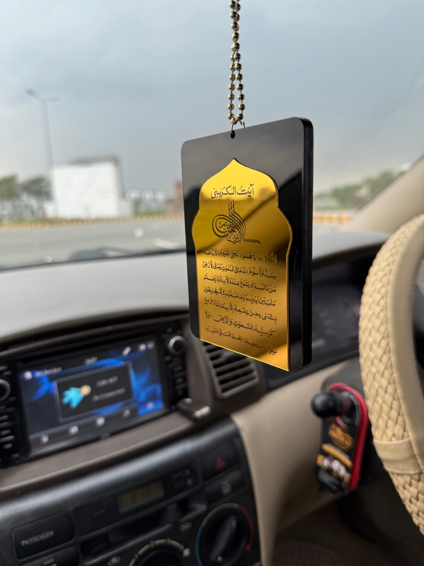 Mehrab Shape Car Hanging | Premium Double Layered Acrylic