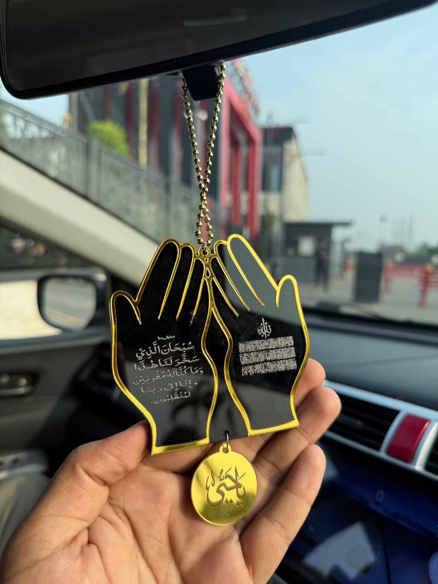 Blessed Praying Hands Car Hanging