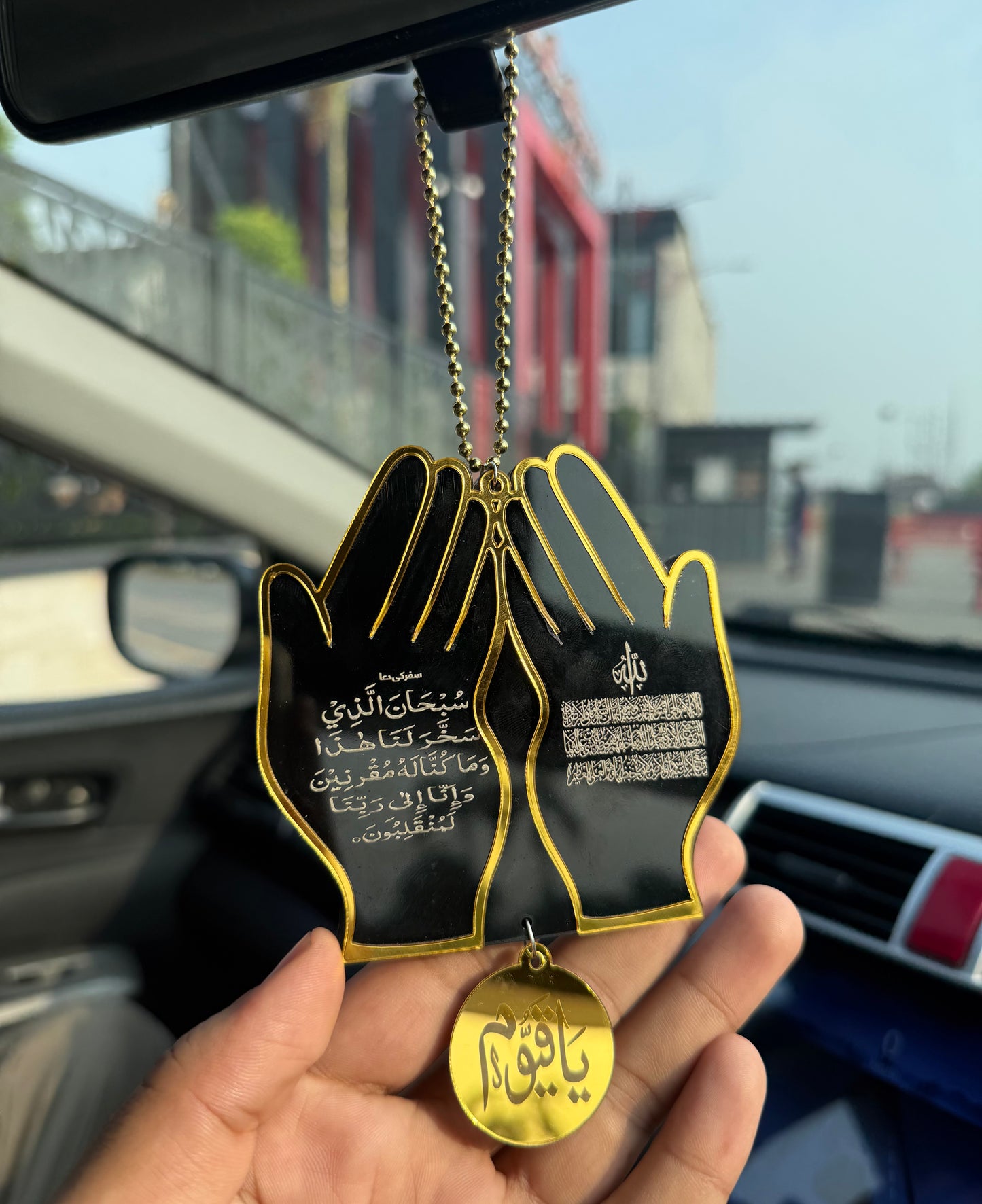 Blessed Praying Hands Car Hanging