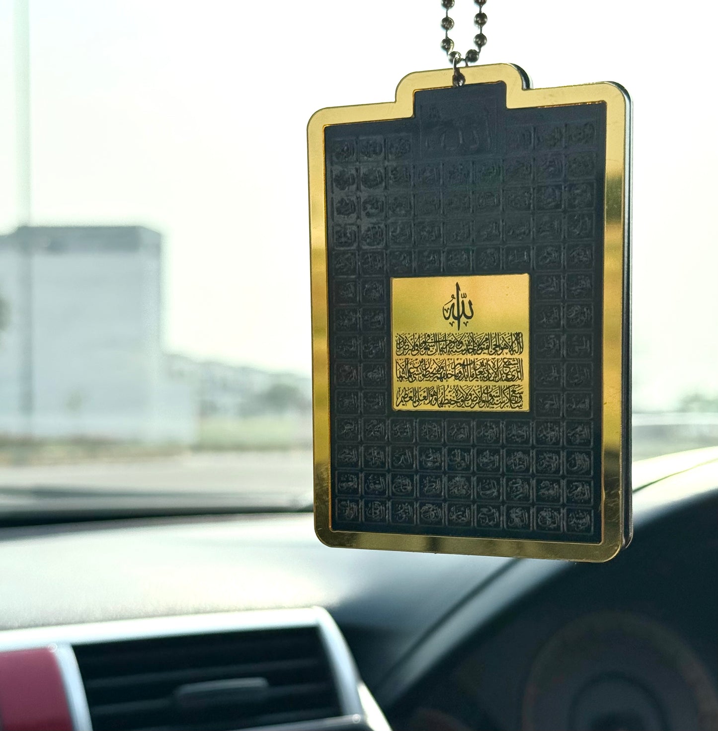 99 Names Of Allah & Muhammad SAW | Ayat ul Kursi & Safar Ki Dua Car Hanging